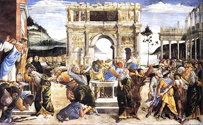 The Punishment of Korah Dathan and Abiram Sandro Botticelli